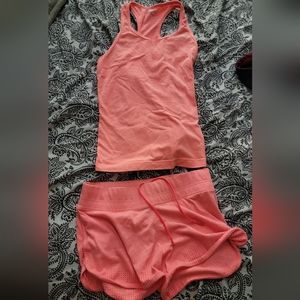 adidas matching tank and shorts